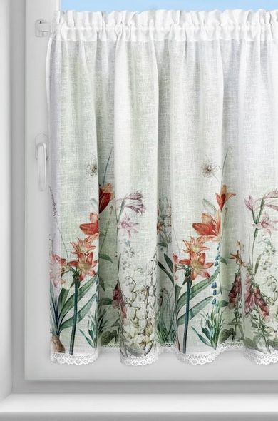 Eurofirany, firana zaciemniająca gotowa, Nemezja, na taśmie, 150-90 cm, biały