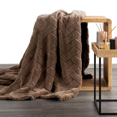 Eurofirany, koc d91, Caro, 150-200 cm, ciemnobrązowy