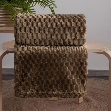 Eurofirany, koc d91 cindy6, 200-220 cm, ciemnobrązowy