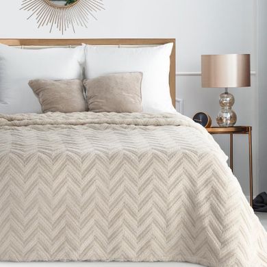 Eurofirany, koc d91 jodła, 170-210 cm, beżowy