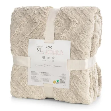 Eurofirany, koc d91 jodła, 70-160 cm, beżowy