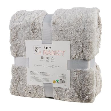 Eurofirany, koc d91, Nancy, 70-160 cm, srebrny