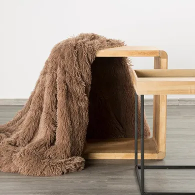 Eurofirany, koc d91 Tifany 1, ciemnobeżowy, 150-200 cm