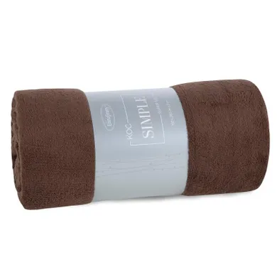 Eurofirany, koc Simple1, 150-200 cm, ciemnobrązowy