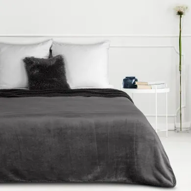 Eurofirany, koc Tedy, stalowy, 200-220 cm