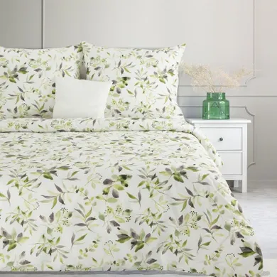 Eurofirany, komplet pościeli bawełnianej, Mili, 220-200 cm, biały