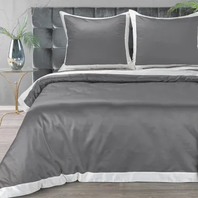 Eurofirany, komplet pościeli, Laura, 160-200 cm, popielaty