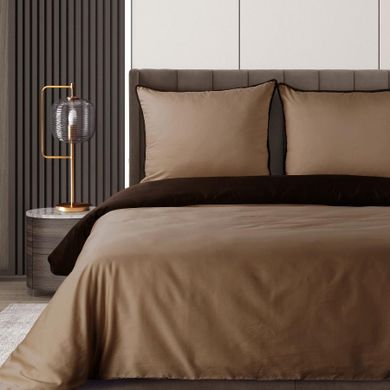 Eurofirany, komplet pościeli, Lunara, 220-200 cm, jasnobrązowy
