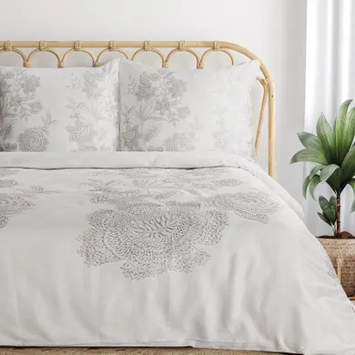 Eurofirany, komplet pościeli satynowej premium, 140-200 cm, biały