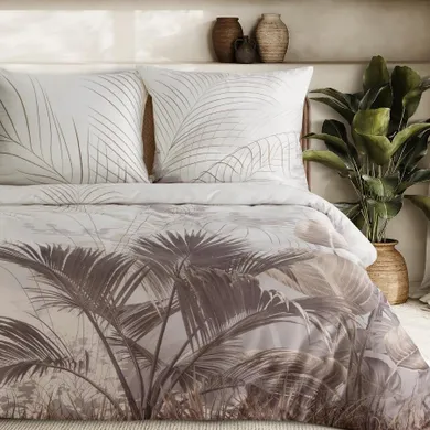 Eurofirany, komplet pościeli satynowej premium, 140-200 cm, kremowy