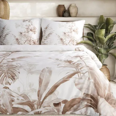 Eurofirany, komplet pościeli satynowej premium, 160-200 cm, biały