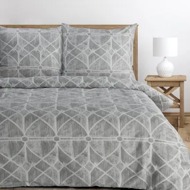 Eurofirany, komplet pościeli satynowej, Spring, 140-200 cm, biały