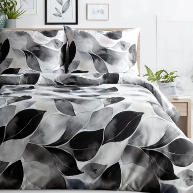 Eurofirany, komplet pościeli satynowej, Spring, 160-200 cm, biały