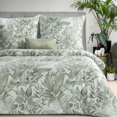 Eurofirany, komplet pościeli satynowej, spring, 160-200 cm, miętowy