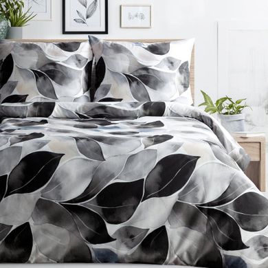 Eurofirany, komplet pościeli satynowej, Spring, 220-200 cm, biały