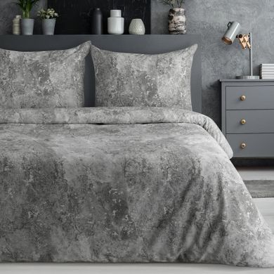 Eurofirany, komplet pościeli satynowej, Spring 71, 160-200 cm, srebrny