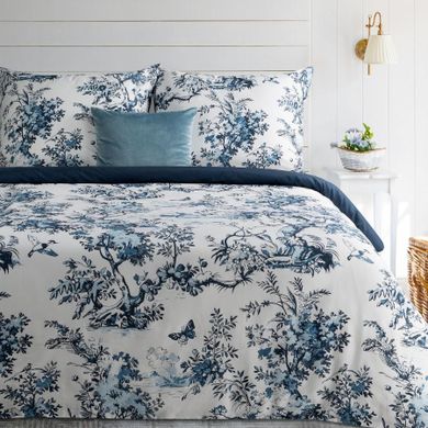 Eurofirany, komplet pościeli satynowej, Spring 86, 200-220 cm, biały