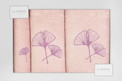 Eurofirany, komplet ręczników, 30-50 cm, 50-90 cm, 70-140 cm, różowy