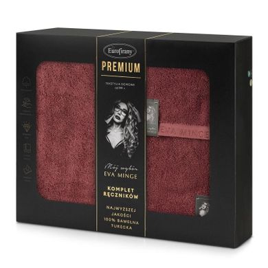 Eurofirany, komplet ręczników venus, 46-36-7 cm, ceglasty