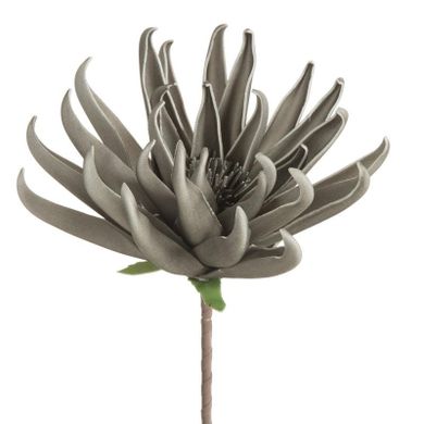 Eurofirany, kwiat flore, 22 cm, srebrny