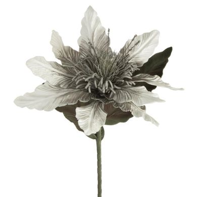 Eurofirany, kwiat Flore, 64 cm, srebrny