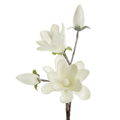 Eurofirany, kwiat flore 667 dł. 59 cm,dł. kwiat30 cm, śr. 17c biały