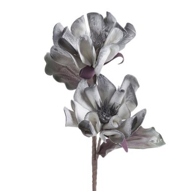 Eurofirany, kwiat Flore, 72 cm, srebrny