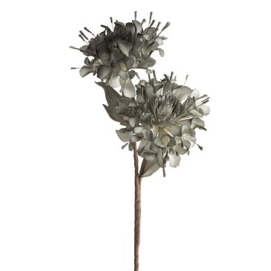 Eurofirany, kwiat Flore, 88 cm, popielaty