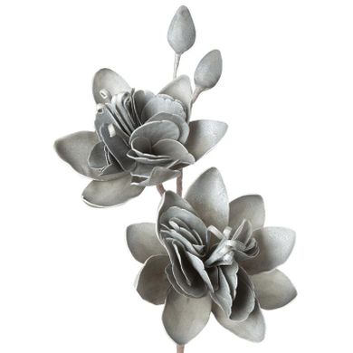 Eurofirany, kwiat Flore, srebrny