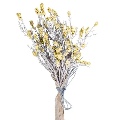 Eurofirany, kwiat Natu, długość 34 cm, długość z kwiatami 20 cm, jasnożółty