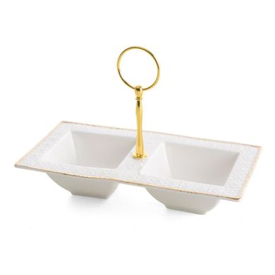 Eurofirany, misa dekoracyjna, Olivia, 23-23-5 cm, biały