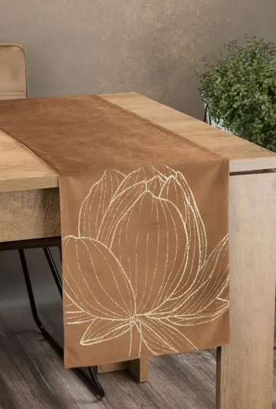 Eurofirany, obrus Blink, 35-180 cm, brązowy