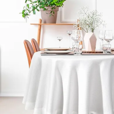 Eurofirany, obrus Ellen, 150 cm, biały