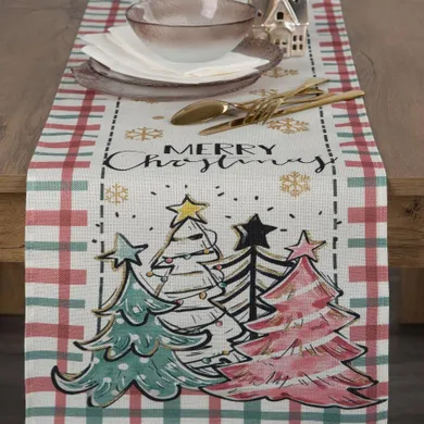 Eurofirany, obrus świąteczny, 33-183 cm, kremowy