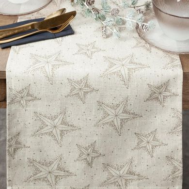 Eurofirany, obrus świąteczny, winter, 40-180 cm, kremowy