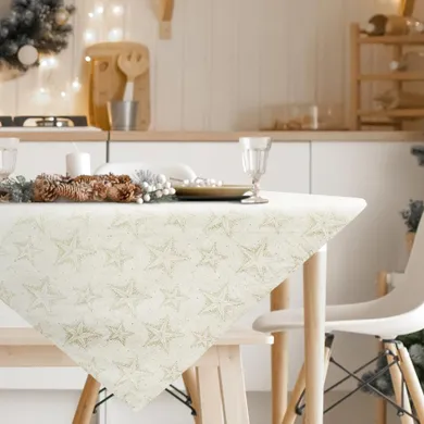 Eurofirany, obrus świąteczny, winter 85-85 cm, kremowy