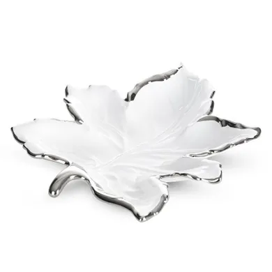 Eurofirany, patera dekoracyjna Abbi, 28-30-5 cm, biały