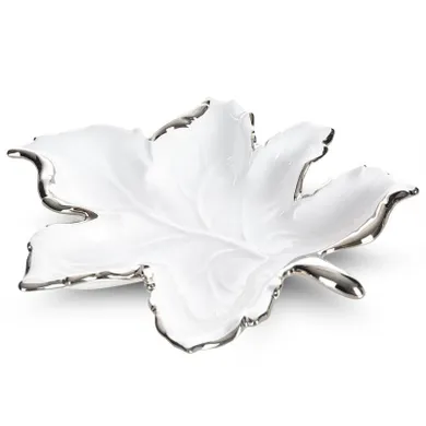 Eurofirany, patera dekoracyjna Abbi, 33-35-6 cm, biały