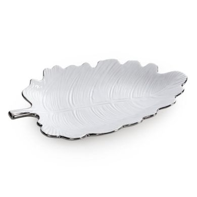 Eurofirany, patera dekoracyjna, Alma, 30-14-4 cm, biały