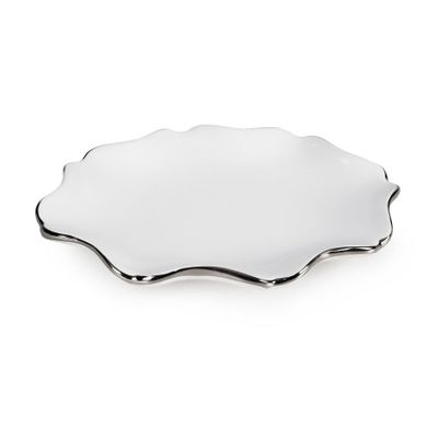 Eurofirany, patera dekoracyjna, Auren, 20-15-3 cm, biały