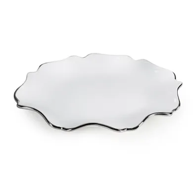 Eurofirany, patera dekoracyjna, Auren, 25-18-3 cm, biały