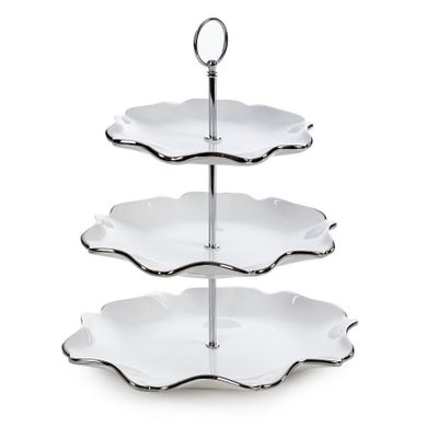 Eurofirany, patera dekoracyjna, Auren, 30-21-54 cm, biały