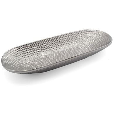 Eurofirany, patera dekoracyjna, Greg, 41-15-6 cm, srebrny