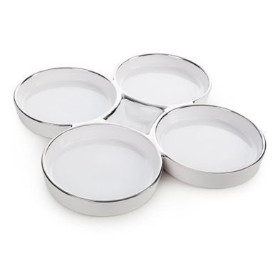 Eurofirany, patera dekoracyjna mabel, 25-25-6 cm, biały