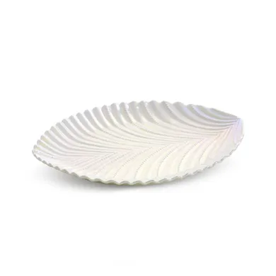 Eurofirany, patera dekoracyjna, Nela, 22-18-3 cm, perłowy