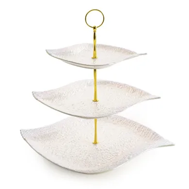 Eurofirany, patera dekoracyjna, Nina, 27-28-30 cm, perłowy