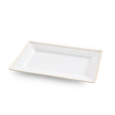 Eurofirany, patera dekoracyjna, Olivia, 26-16-2 cm, biały