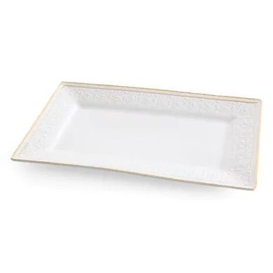 Eurofirany, patera dekoracyjna, Olivia, 31-19-2 cm, biały