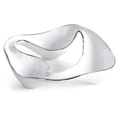 Eurofirany, patera dekoracyjna, rob, 28-28-7 cm, biały