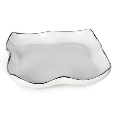 Eurofirany, patera dekoracyjna, Tony, 25-25-6 cm, biały